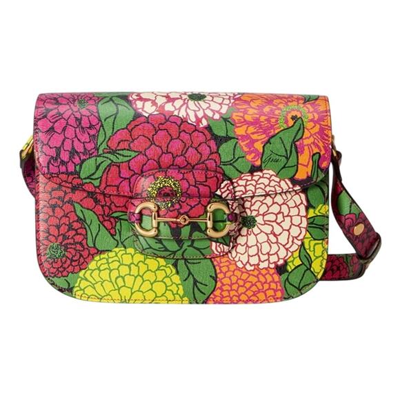 LIMITED EDITION GUCCI X KENDRA SCOTT HORSEBIT BOTANICAL 10.2x7.1x3.1 - Picture 1 of 4